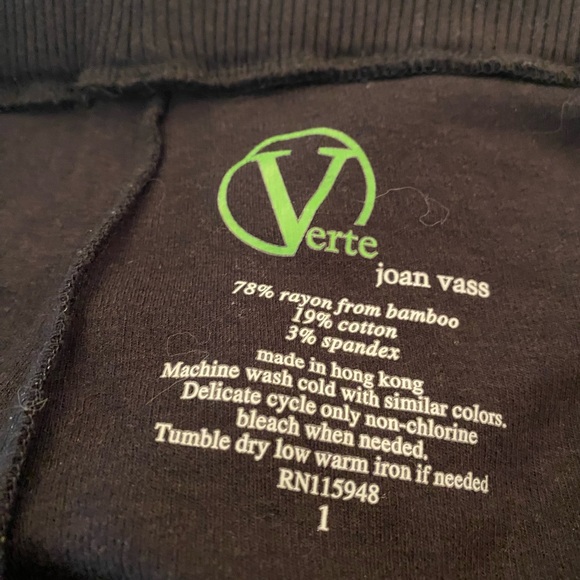 Verte brand black drawstring pants . Size 1 on verte size scale - Picture 3 of 3